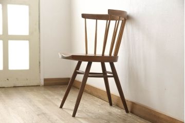 希少!　ヴィンテージ　美品　オリジナル　ジョージナカシマ　STRAIGHT BACKED CHAIR(ストレートバックチェア)　CN121　シンプルで洗練された佇まいが美しいチェア(ジョージ・ナカシマ、ダイニングチェア、板座チェア、イス、椅子、ビンテージ)(R-058953)