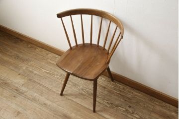 希少!　ヴィンテージ　美品　オリジナル　ジョージナカシマ　STRAIGHT BACKED CHAIR(ストレートバックチェア)　CN121　シンプルで洗練された佇まいが美しいチェア(ジョージ・ナカシマ、ダイニングチェア、板座チェア、イス、椅子、ビンテージ)(R-058953)