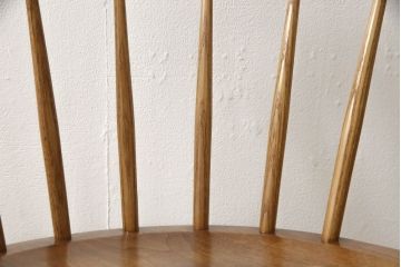 希少!　ヴィンテージ　美品　オリジナル　ジョージナカシマ　STRAIGHT BACKED CHAIR(ストレートバックチェア)　CN121　シンプルで洗練された佇まいが美しいチェア(ジョージ・ナカシマ、ダイニングチェア、板座チェア、イス、椅子、ビンテージ)(R-058953)