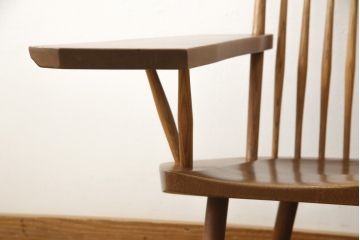 ヴィンテージ　ジョージナカシマ　LOUNGE ARM(ラウンジアーム)　One Arm(ワンアーム、片肘)　CN103　モダンに洗練された右アーム付きラウンジチェア(ジョージ・ナカシマ、イス、椅子、ビンテージ)(R-058954)