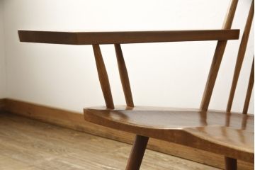 ヴィンテージ　ジョージナカシマ　LOUNGE ARM(ラウンジアーム)　One Arm(ワンアーム、片肘)　CN103　モダンに洗練された右アーム付きラウンジチェア(ジョージ・ナカシマ、イス、椅子、ビンテージ)(R-058955)
