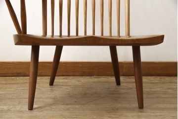 ヴィンテージ　ジョージナカシマ　LOUNGE ARM(ラウンジアーム)　One Arm(ワンアーム、片肘)　CN103　モダンに洗練された右アーム付きラウンジチェア(ジョージ・ナカシマ、イス、椅子、ビンテージ)(R-058955)