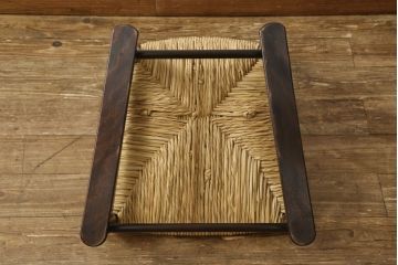 中古　美品　松本民芸家具　白壁荘型　アジアンテイストなお部屋づくりにもオススメの座椅子(定価約10万円)(座いす、座イス、ラッシチェア)(R-058959)