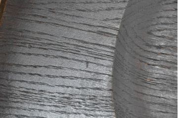 中古 永田良介商店 神戸洋家具 落ち着きのあるシックな佇まいが魅力のラダー型食堂椅子2脚セット(ダイニングチェア、ラダーバックチェア、ワークチェア、椅子、板座チェア)(R-058975)