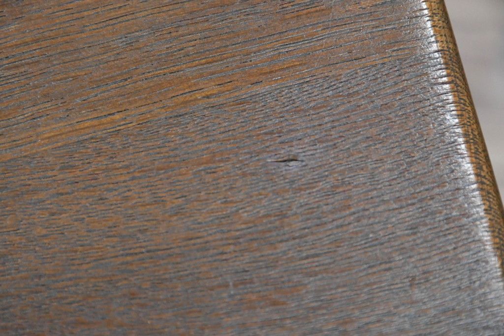 中古 永田良介商店 神戸洋家具 落ち着きのあるシックな佇まいが魅力のラダー型食堂椅子2脚セット(ダイニングチェア、ラダーバックチェア、ワークチェア、椅子、板座チェア)(R-058975)