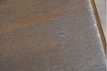 中古 永田良介商店 神戸洋家具 落ち着きのあるシックな佇まいが魅力のラダー型食堂椅子2脚セット(ダイニングチェア、ラダーバックチェア、ワークチェア、椅子、板座チェア)(R-058975)