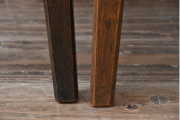 中古 永田良介商店 神戸洋家具 落ち着きのあるシックな佇まいが魅力のラダー型食堂椅子2脚セット(ダイニングチェア、ラダーバックチェア、ワークチェア、椅子、板座チェア)(R-058975)