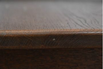 中古 永田良介商店 神戸洋家具 落ち着きのあるシックな佇まいが魅力のラダー型食堂椅子2脚セット(ダイニングチェア、ラダーバックチェア、ワークチェア、椅子、板座チェア)(R-058975)