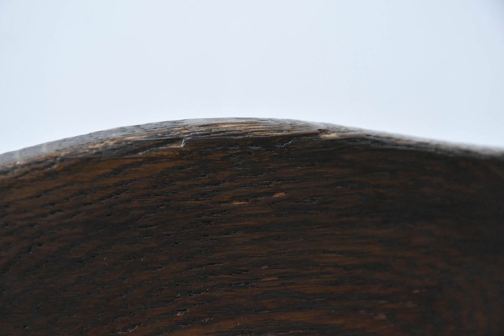 中古 永田良介商店 神戸洋家具 落ち着きのあるシックな佇まいが魅力のラダー型食堂椅子2脚セット(ダイニングチェア、ラダーバックチェア、ワークチェア、椅子、板座チェア)(R-058975)