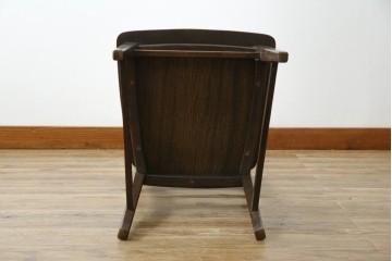 中古　永田良介商店　神戸洋家具　落ち着きのあるシックな佇まいが魅力のラダー型食堂椅子　(R-058975)