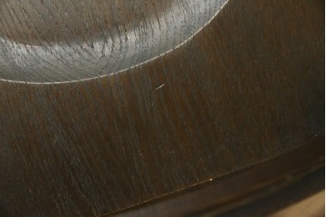 中古　永田良介商店　神戸洋家具　落ち着きのあるシックな佇まいが魅力のラダー型食堂椅子　(R-058975)