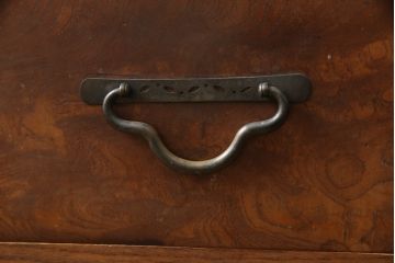 アンティーク家具　大正昭和初期　前面ケヤキ材　経年による風合いが魅力的な収納箪笥(関東水屋箪笥、サイドキャビネット、収納棚、戸棚、茶箪笥)(R-058977)
