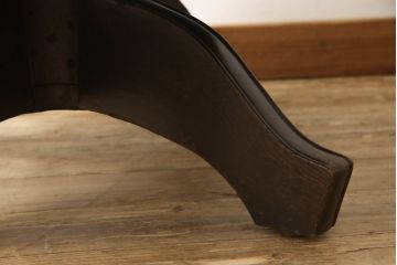 和製アンティーク　合皮　レトロな雰囲気ただよう回転イス(アームチェア、ラウンジチェア、椅子、イス)(R-058978)
