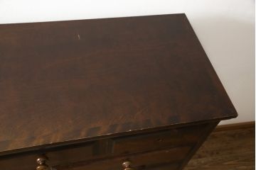 中古　美品　北海道民芸家具　上品な佇まいの2段重ね整理タンス(チェスト、衣装箪笥、引き出し)(R-058992)