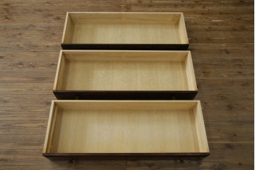 中古　美品　北海道民芸家具　上品な佇まいの2段重ね整理タンス　(R-058992)