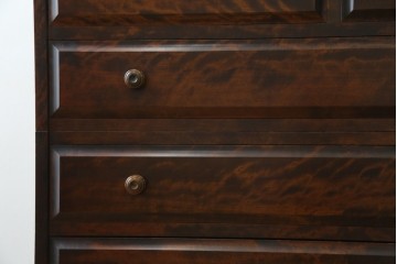 中古　美品　北海道民芸家具　上品な佇まいの2段重ね整理タンス　(R-058992)