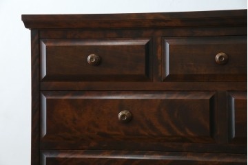 中古　美品　北海道民芸家具　上品な佇まいの2段重ね整理タンス　(R-058992)