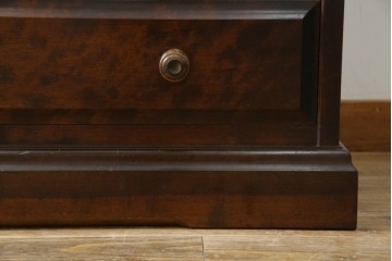 中古　美品　北海道民芸家具　上品な佇まいの2段重ね整理タンス　(R-058992)