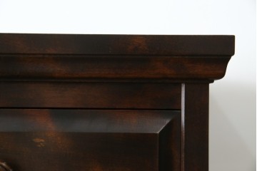 中古　美品　北海道民芸家具　上品な佇まいの2段重ね整理タンス　(R-058992)