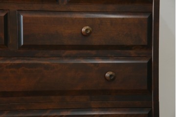 中古　美品　北海道民芸家具　上品な佇まいの2段重ね整理タンス　(R-058992)