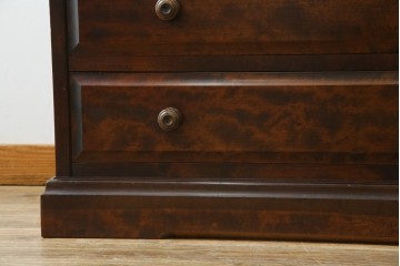 中古　美品　北海道民芸家具　上品な佇まいの2段重ね整理タンス　(R-058992)