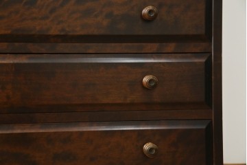 中古　美品　北海道民芸家具　上品な佇まいの2段重ね整理タンス　(R-058992)