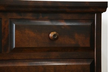 中古　美品　北海道民芸家具　上品な佇まいの2段重ね整理タンス　(R-058992)