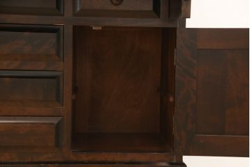 中古　北海道民芸家具　上質な作りが魅力のライティングビューロー(机、在宅ワーク、在宅用、引き出し、ワークデスク)(定価約34万円)(R-058996)