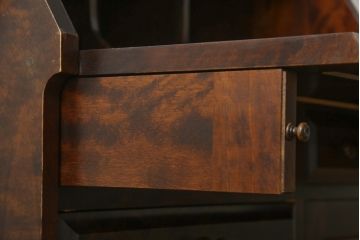 中古　北海道民芸家具　上質な作りが魅力のライティングビューロー(机、在宅ワーク、在宅用、引き出し、ワークデスク)(定価約34万円)(R-058996)