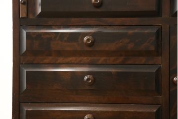 中古　北海道民芸家具　上質な作りが魅力のライティングビューロー(机、在宅ワーク、在宅用、引き出し、ワークデスク)(定価約34万円)(R-058996)