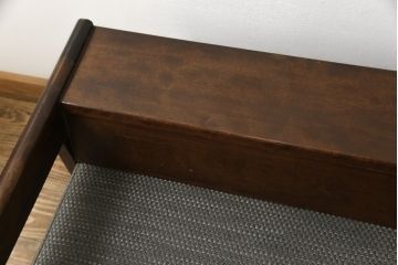 和製ビンテージ　希少な絶版品!!　CONDE HOUSE(カンディハウス、旧インテリアセンター)　ライフ　和モダンな空間づくりにも活躍するソファベッド(3人掛けソファ、3P、ソファベンチ、ヴィンテージ)(R-058998)