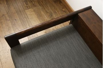 和製ビンテージ　希少な絶版品!!　CONDE HOUSE(カンディハウス、旧インテリアセンター)　ライフ　和モダンな空間づくりにも活躍するソファベッド(3人掛けソファ、3P、ソファベンチ、ヴィンテージ)(R-058998)