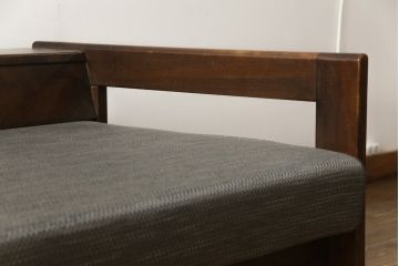 和製ビンテージ　希少な絶版品!!　CONDE HOUSE(カンディハウス、旧インテリアセンター)　ライフ　和モダンな空間づくりにも活躍するソファベッド(3人掛けソファ、3P、ソファベンチ、ヴィンテージ)(R-058998)