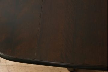中古　北海道民芸家具　希少な絶版品　引き出し付きで使い勝手の良い上品なバタフライテーブル(ダイニングテーブル、エクステンションテーブル)(R-059000)