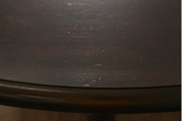 中古　北海道民芸家具　希少な絶版品　引き出し付きで使い勝手の良い上品なバタフライテーブル(ダイニングテーブル、エクステンションテーブル)(R-059000)