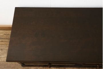 中古　北海道民芸家具　シックで落ち着いた空間づくりに活躍するローチェスト(ローボード、引き出し)(R-059002)