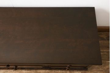 中古　北海道民芸家具　シックで落ち着いた空間づくりに活躍するローチェスト(ローボード、引き出し)(R-059002)