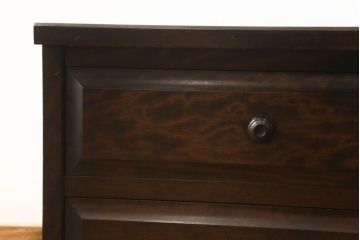 中古　北海道民芸家具　シックで落ち着いた空間づくりに活躍するローチェスト(ローボード、引き出し)(R-059002)