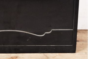 和製アンティーク　特注品　総漆塗り　小物収納にもおすすめな上手物の岡持ち(木製出前箱、収納箱、倹飩箱)(R-059006)