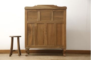 中古　民芸家具　アジア　シャームウッド　総彫り仕上げ　細やかな彫刻が目を引くライティングビューロー(ワークデスク、在宅ワーク用、簿記机、チェスト)(R-059011)