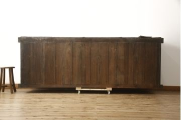 和製アンティーク　近江地方　迫力の八尺!!存在感抜群の水屋箪笥サイドボード(収納棚、戸棚、食器棚、キャビネット)(R-059036)
