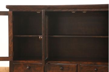 中古　北の匠　山室家具製作所　和モダンなお部屋づくりにオススメのサイドボード(キャビネット、収納棚、戸棚、食器棚)(R-059042)