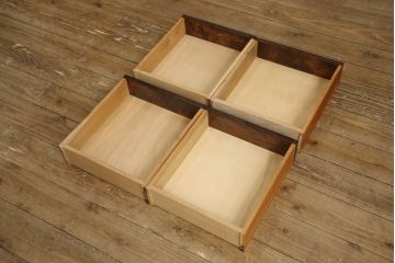 中古　北の匠　山室家具製作所　和モダンなお部屋づくりにオススメのサイドボード(キャビネット、収納棚、戸棚、食器棚)(R-059042)