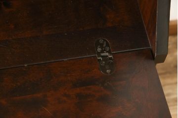 中古　北海道民芸家具　レア!　上品な雰囲気漂う高山式ビューローブックケース(ライティングビューロー、本箱、収納棚、ワークデスク、在宅ワーク、在宅用)(R-059043)