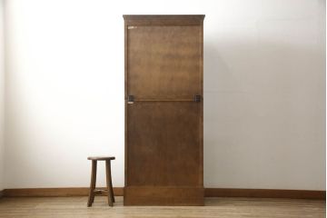 中古　北海道民芸家具　レア!　上品な雰囲気漂う高山式ビューローブックケース(ライティングビューロー、本箱、収納棚、ワークデスク、在宅ワーク、在宅用)(R-059043)