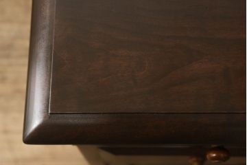 中古　松本民芸家具　シックな色合いが上品なM型両袖机(定価約63万円)(両袖デスク、ワークデスク、在宅ワーク用)(R-059044)