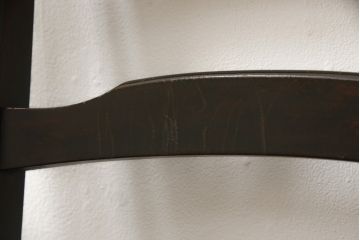 中古　北海道民芸家具　HM620　滑らかな木肌が上品なラダーバックチェア2脚セット(椅子、ダイニングチェア、板座チェア)(R-059045)