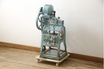 ジャンク品　アンティーク雑貨　現状品　日立製作所　TRADE MARK Swan　カラフルで可愛らしいデザインが魅力的な電動式かき氷機(氷削機、ディスプレイ)(R-059067)