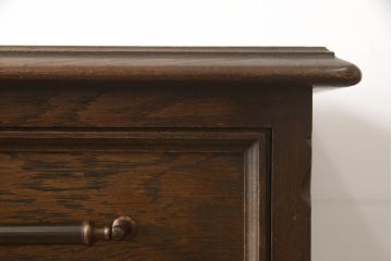 和製ビンテージ　神戸洋家具　永田良介商店　シンプルな中にも品の良さが感じられる縦型チェスト(引き出し、ヴィンテージ、サイドチェスト)(R-059075)