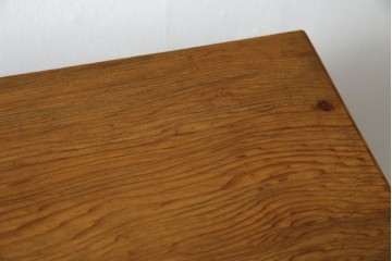 中古　屋久杉(突き板)　美しい杢目と素材の風合いを楽しめる飾り棚(茶箪笥、茶棚、違い棚、飾り棚)(R-059077)